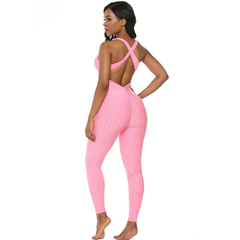 Backless Scrunch Bum Workout Jumpsuit 